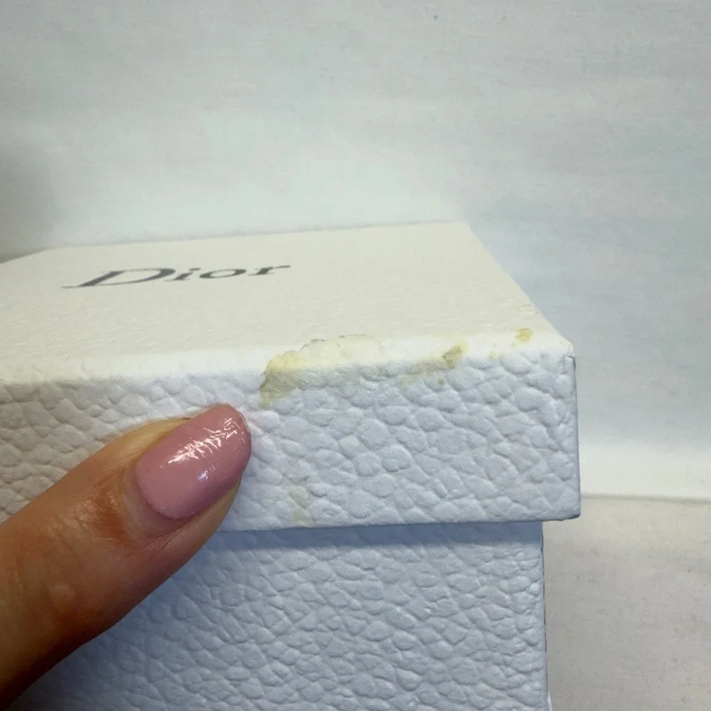 Dior Empty Gift Box Lot of 4 White Gold Black Logo Tissue Paper Luxury Packaging